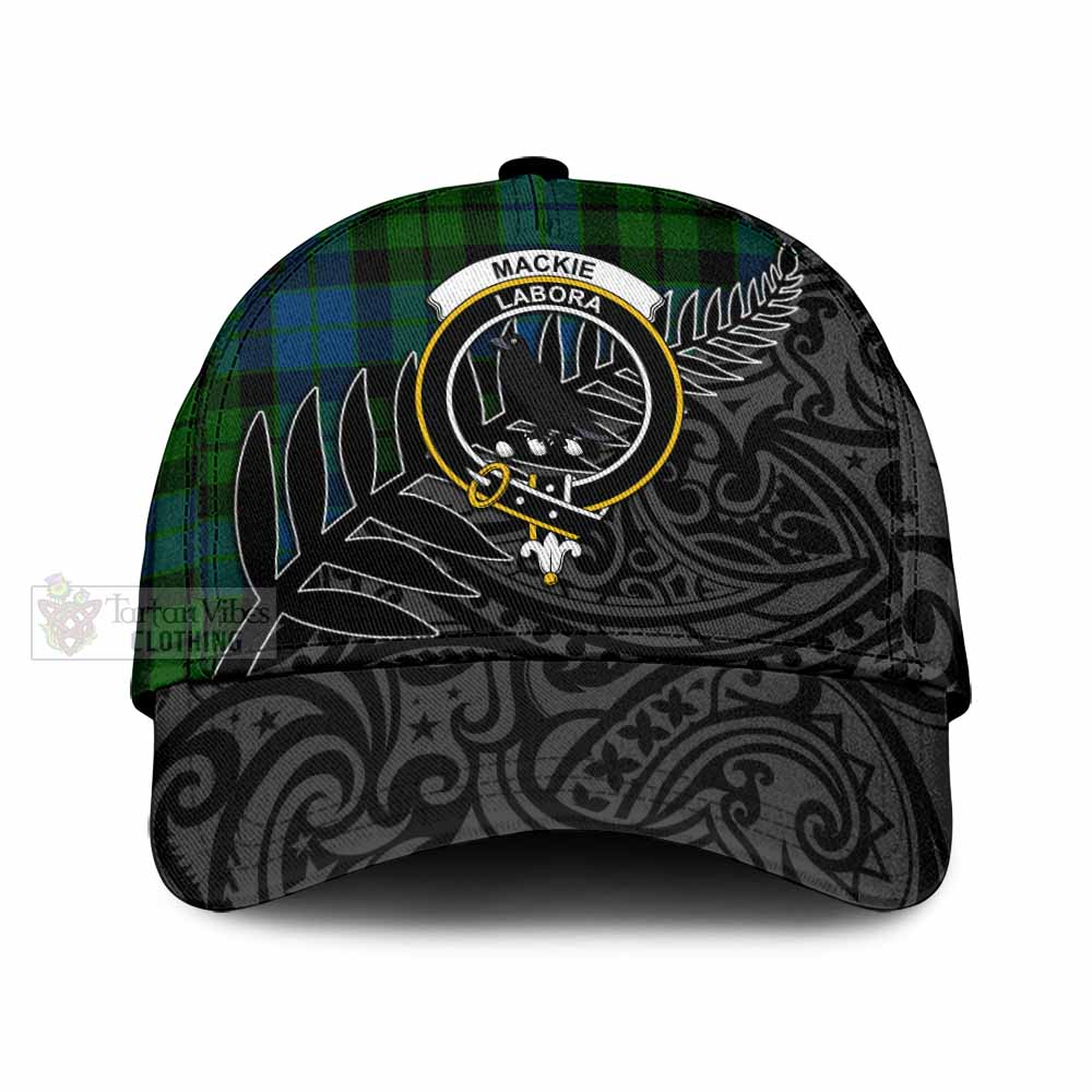 Tartan Vibes Clothing MacKie (McKie) Tartan Classic Cap with New Zealand Silver Fern Half Style