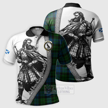 MacKie (McKie) Tartan Clan Crest Polo Shirt with Highlander Warrior Celtic Style