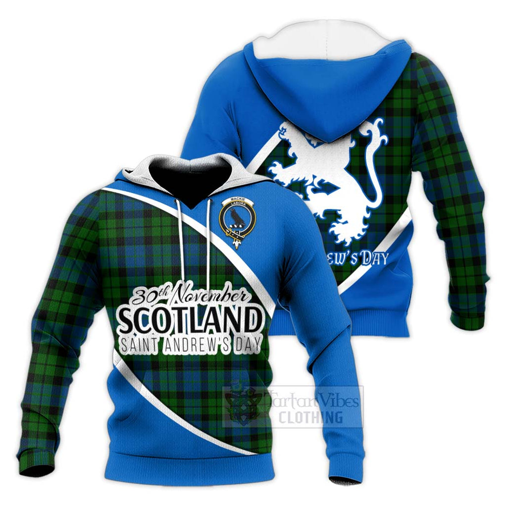 Tartan Vibes Clothing MacKie (McKie) Family Crest Tartan Knitted Hoodie Celebrate Saint Andrew's Day in Style