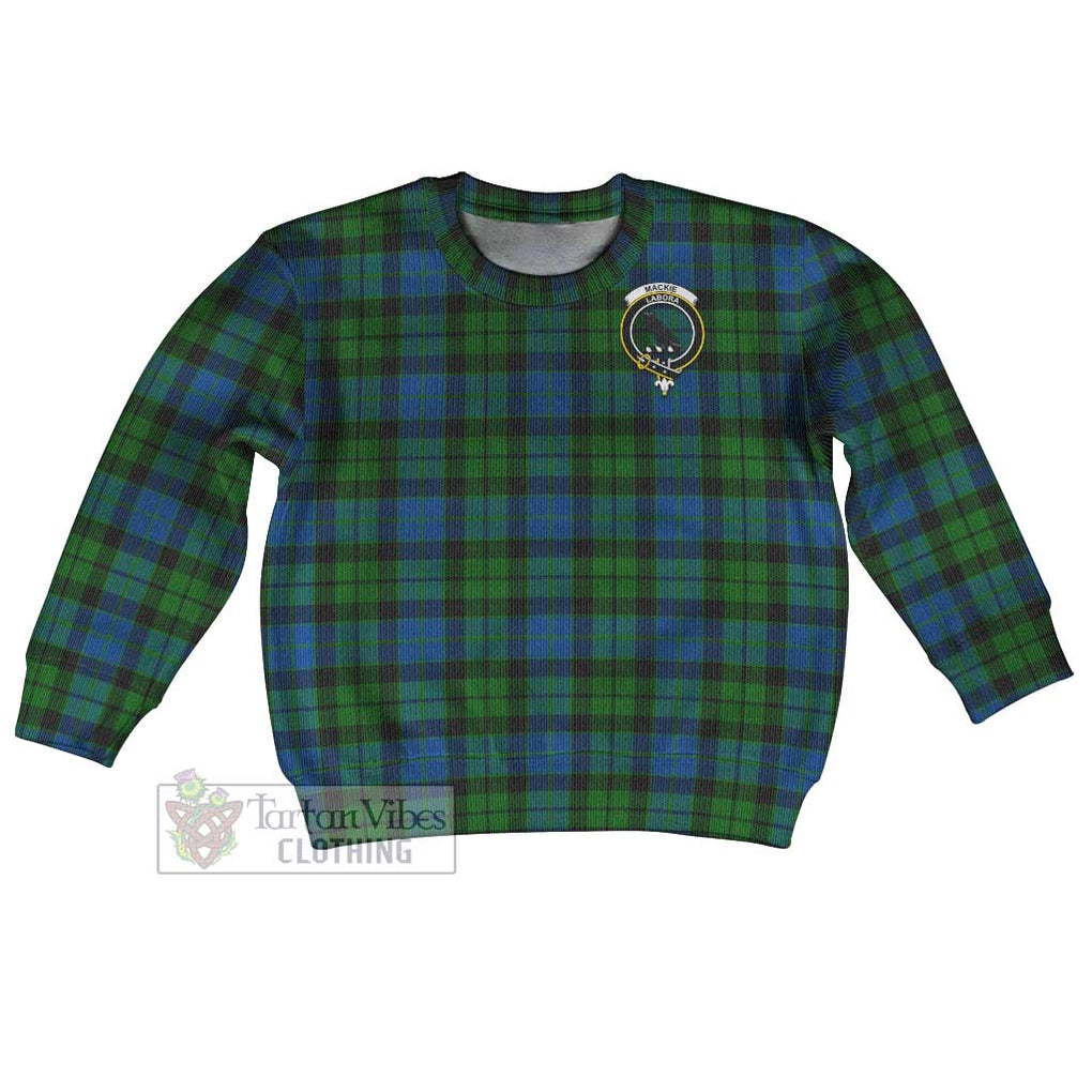 Tartan Vibes Clothing MacKie (McKie) Tartan Kid Ugly Sweater with Family Crest