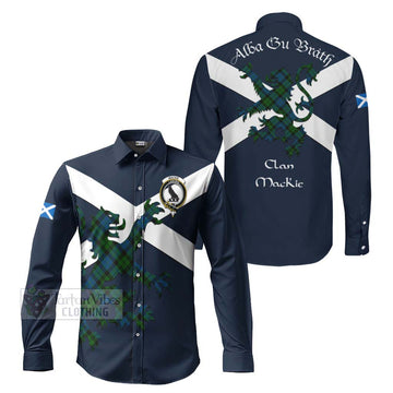 MacKie (McKie) Tartan Lion Rampant Long Sleeve Button Shirt Proudly Display Your Heritage with Alba Gu Brath and Clan Name