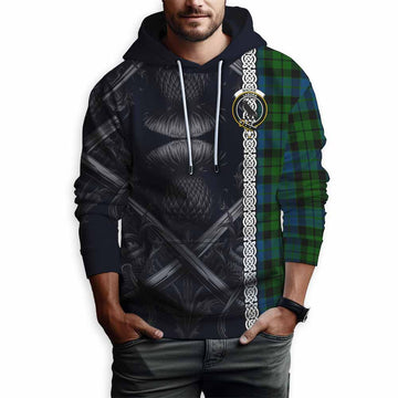 MacKie (McKie) Tartan Hoodie with Family Crest Cross Sword Thistle Celtic Vibes