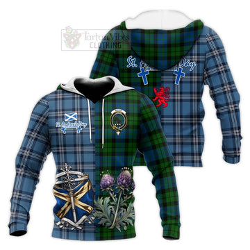 MacKie (McKie) Tartan Knitted Hoodie Happy St. Andrew's Day Half Tartan Style