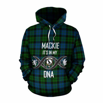 MacKie (McKie) Tartan Cotton Hoodie with Family Crest DNA In Me Style