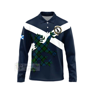 MacKie (McKie) Tartan Lion Rampant Long Sleeve Polo Shirt  Proudly Display Your Heritage with Alba Gu Brath and Clan Name