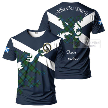 MacKie (McKie) Tartan Lion Rampant T-Shirt Proudly Display Your Heritage with Alba Gu Brath and Clan Name