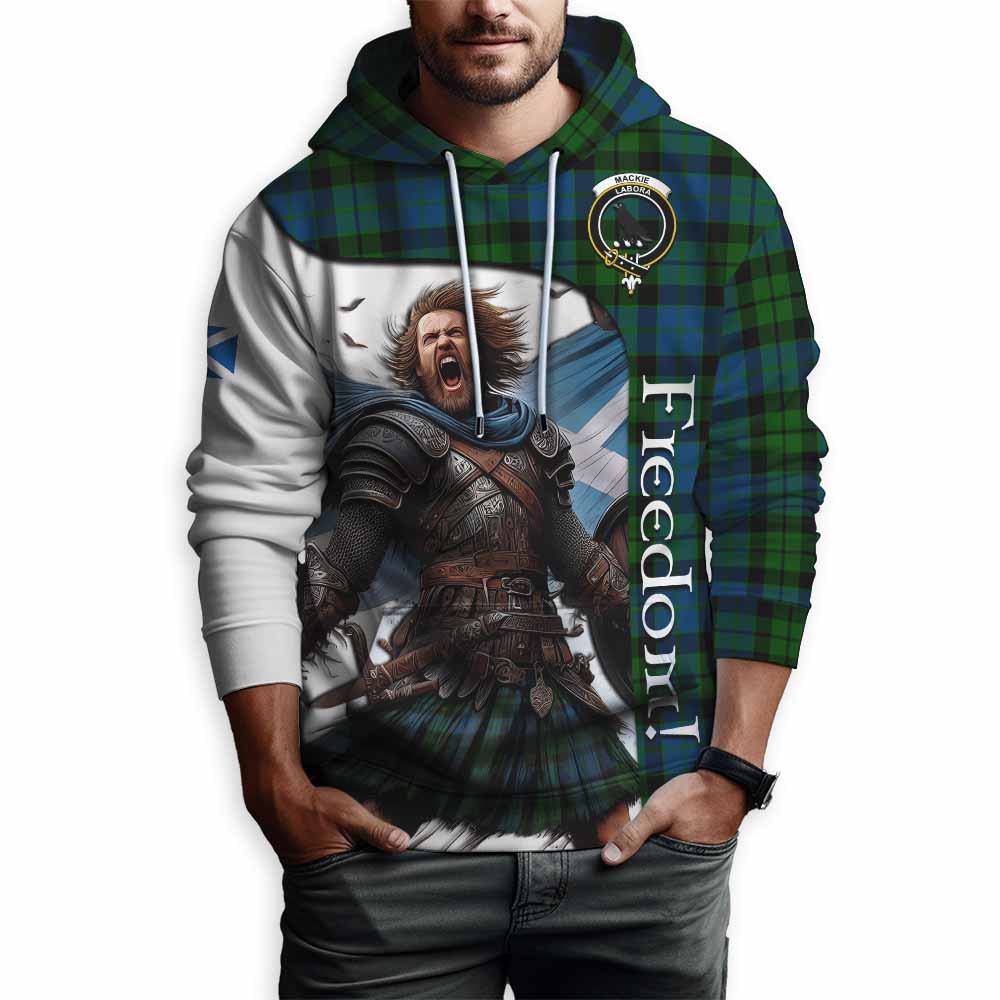 Tartan Vibes Clothing MacKie (McKie) Crest Tartan Hoodie Inspired by the Freedom of Scottish Warrior