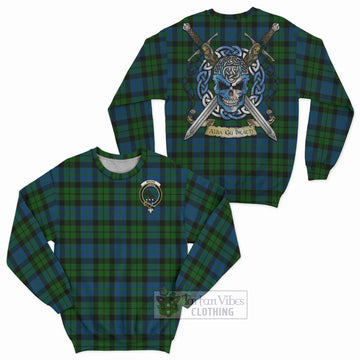 MacKie (McKie) Tartan Sweatshirt with Family Crest Celtic Skull Style