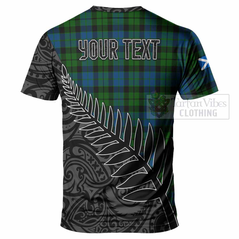 Tartan Vibes Clothing MacKie (McKie) Crest Tartan T-Shirt with New Zealand Silver Fern Half Style