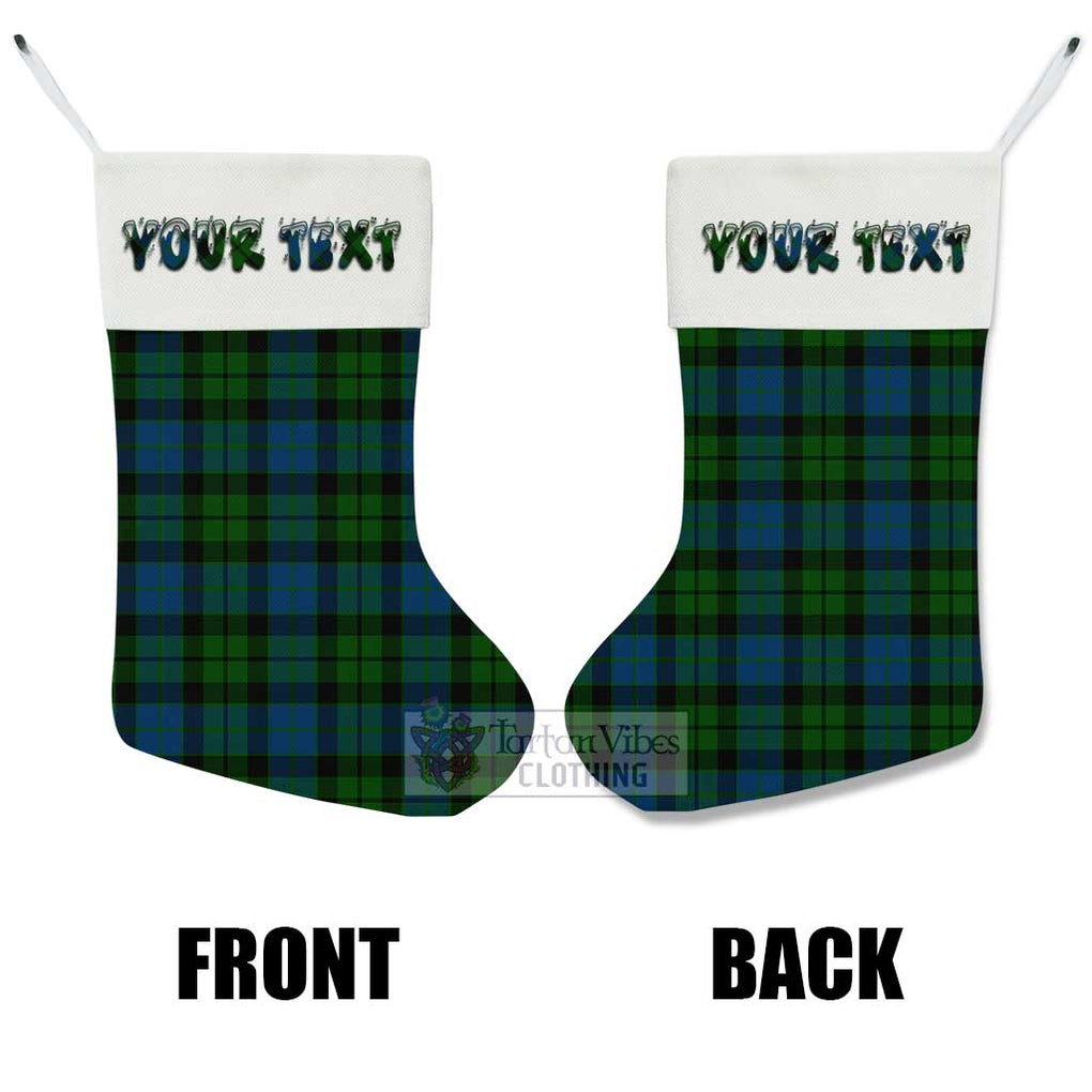 Tartan Vibes Clothing MacKie (McKie) Tartan Christmas Stocking with Personalized Text