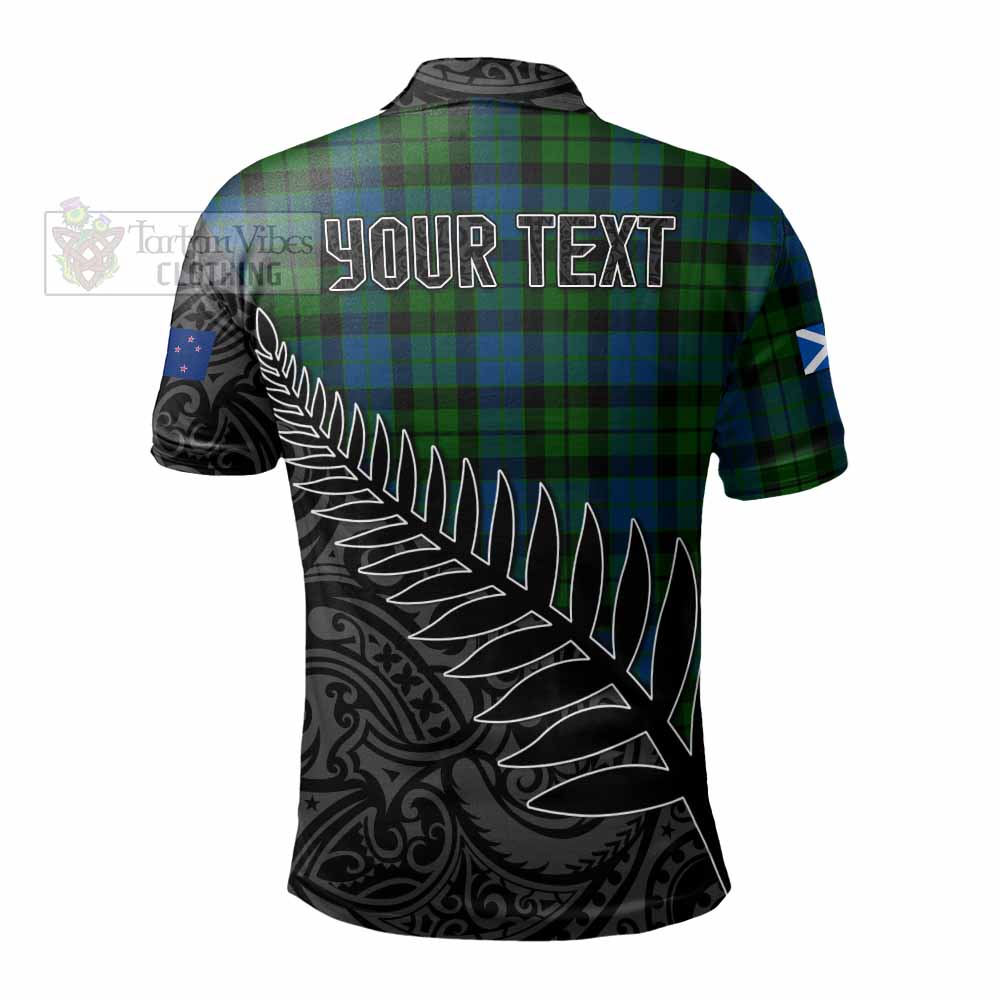 MacKie (McKie) Crest Tartan Polo Shirt with New Zealand Silver Fern Half Style