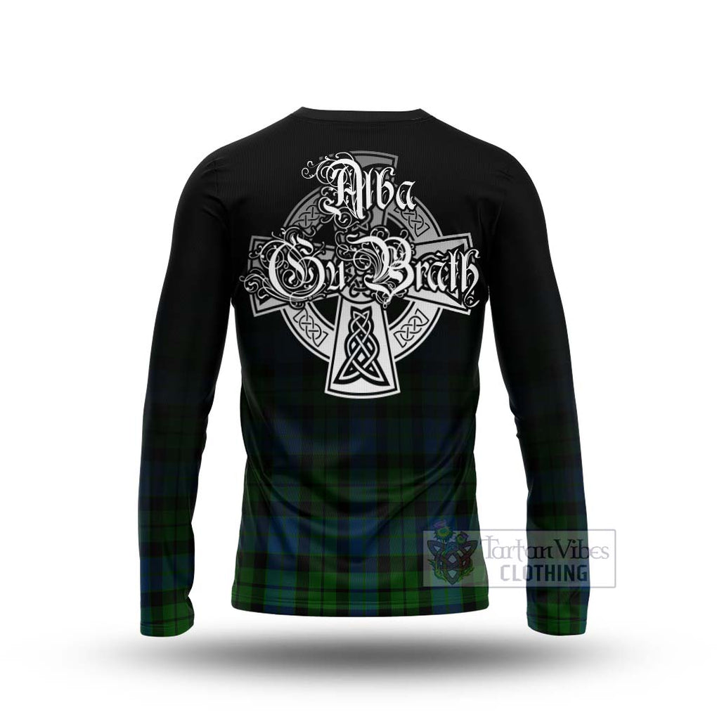 Tartan Vibes Clothing MacKie (McKie) Tartan Long Sleeve T-Shirt Featuring Alba Gu Brath Family Crest Celtic Inspired