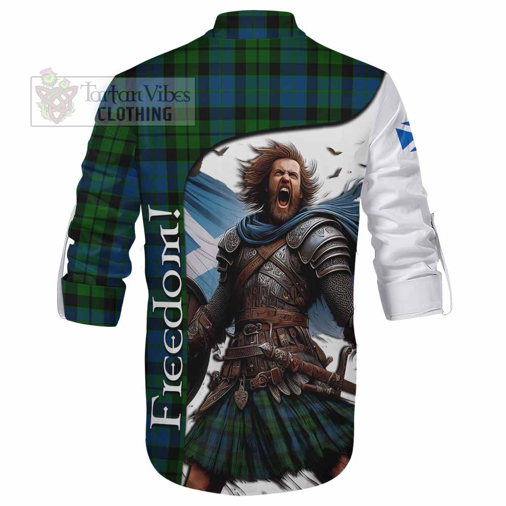 Tartan Vibes Clothing MacKie (McKie) Crest Tartan Ghillie Kilt Shirt Inspired by the Freedom of Scottish Warrior