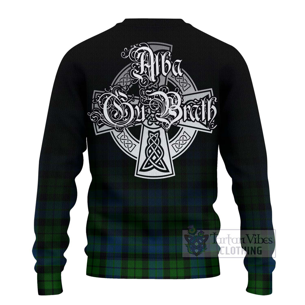 Tartan Vibes Clothing MacKie (McKie) Tartan Knitted Sweater Featuring Alba Gu Brath Family Crest Celtic Inspired