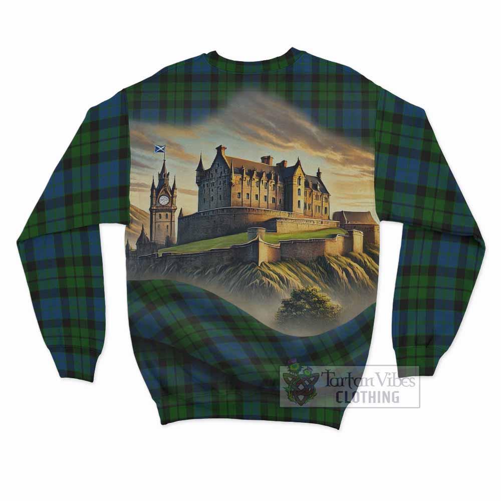 MacKie (McKie) Tartan Family Crest Sweatshirt with Scottish Ancient Castle Style - Tartan Vibes Clothing