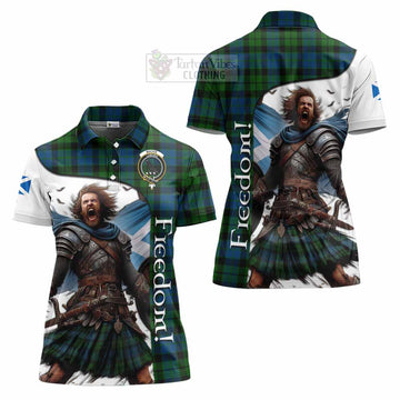 MacKie (McKie) Crest Tartan Women's Polo Shirt Inspired by the Freedom of Scottish Warrior