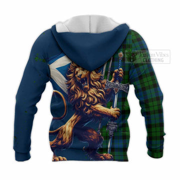 MacKie (McKie) Tartan Family Crest Knitted Hoodie with Scottish Majestic Lion