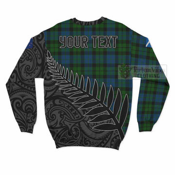 MacKie (McKie) Crest Tartan Sweatshirt with New Zealand Silver Fern Half Style