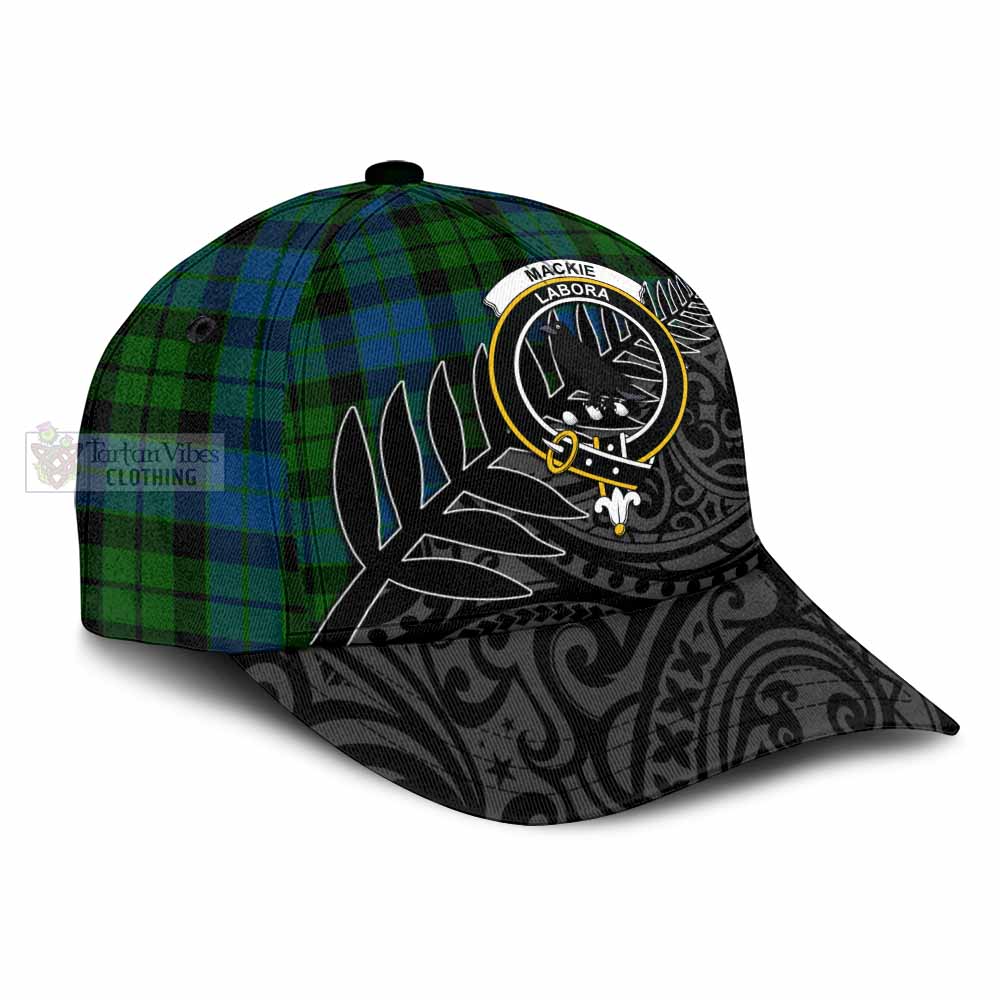 Tartan Vibes Clothing MacKie (McKie) Tartan Classic Cap with New Zealand Silver Fern Half Style