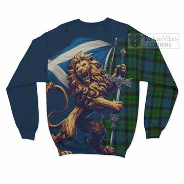 MacKie (McKie) Tartan Family Crest Sweatshirt with Scottish Majestic Lion