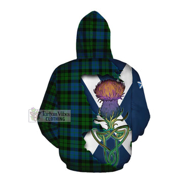 MacKie (McKie) Tartan Family Crest Cotton Hoodie Scottish Thistle Celtic Inspired Pullover Hoodie - Tartan Vibes Clothing