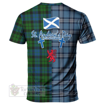 MacKie (McKie) Tartan T-Shirt Happy St. Andrew's Day Half Tartan Style