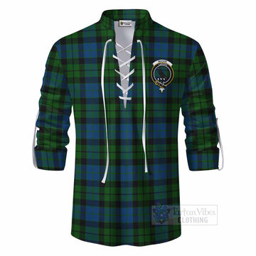 MacKie (McKie) Tartan Ghillie Kilt Shirt with Family Crest DNA In Me Style