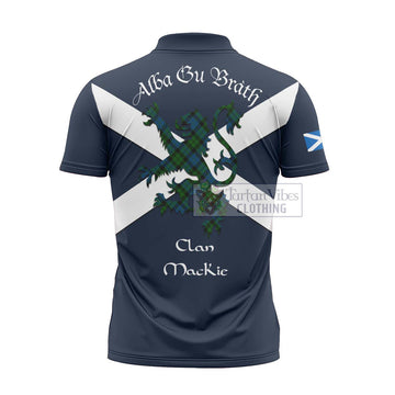 MacKie (McKie) Tartan Lion Rampant Zipper Polo Shirt Proudly Display Your Heritage with Alba Gu Brath and Clan Name