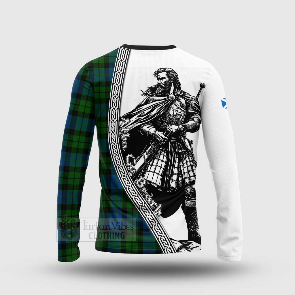 Tartan Vibes Clothing MacKie (McKie) Tartan Clan Crest Long Sleeve T-Shirt with Highlander Warrior Celtic Style