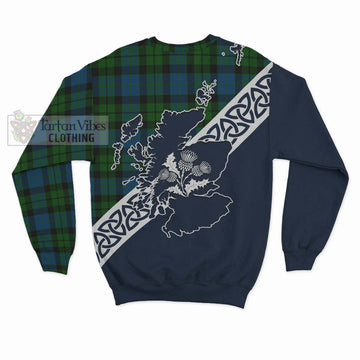 MacKie (McKie) Tartan Sweatshirt Featuring Thistle and Scotland Map