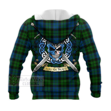 MacKie (McKie) Tartan Knitted Hoodie with Family Crest Celtic Skull Style