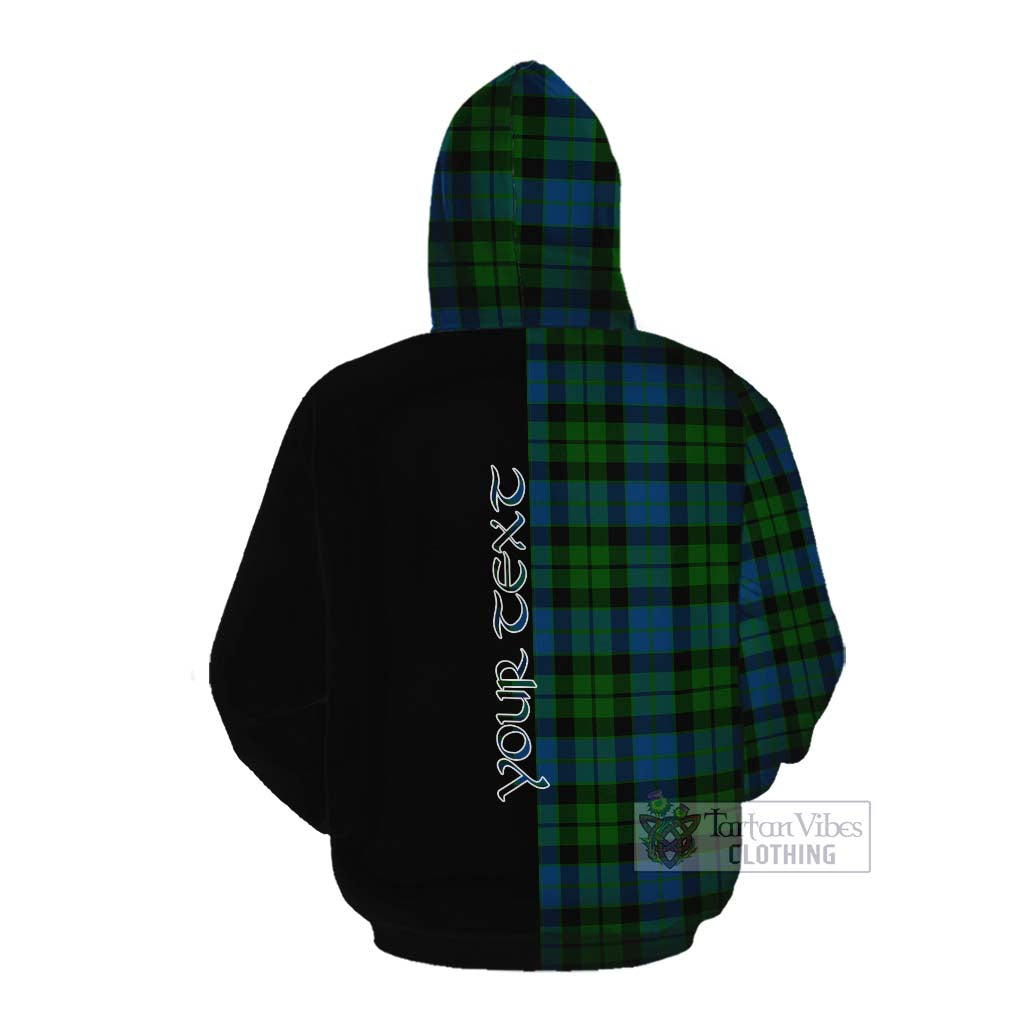 Tartan Vibes Clothing MacKie (McKie) Tartan Cotton Hoodie with Family Crest and Half Of Me Style