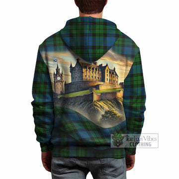 MacKie (McKie) Tartan Family Crest Hoodie with Scottish Ancient Castle Style - Tartan Vibes Clothing