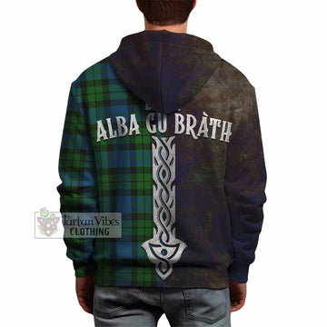 MacKie (McKie) Tartan Family Crest Hoodie Alba Gu Brath Be Brave Lion Ancient Style - Tartan Vibes Clothing