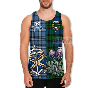 MacKie (McKie) Tartan Men's Tank Top Happy St. Andrew's Day Half Tartan Style