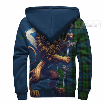 MacKie (McKie) Tartan Family Crest Sherpa Hoodie with Scottish Majestic Lion