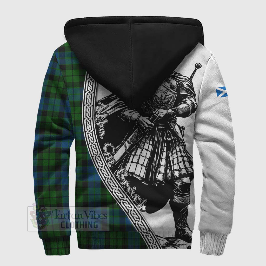 Tartan Vibes Clothing MacKie (McKie) Tartan Clan Crest Sherpa Hoodie with Highlander Warrior Celtic Style