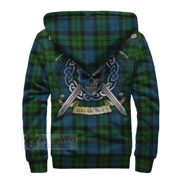 MacKie (McKie) Tartan Sherpa Hoodie with Family Crest Celtic Skull Style