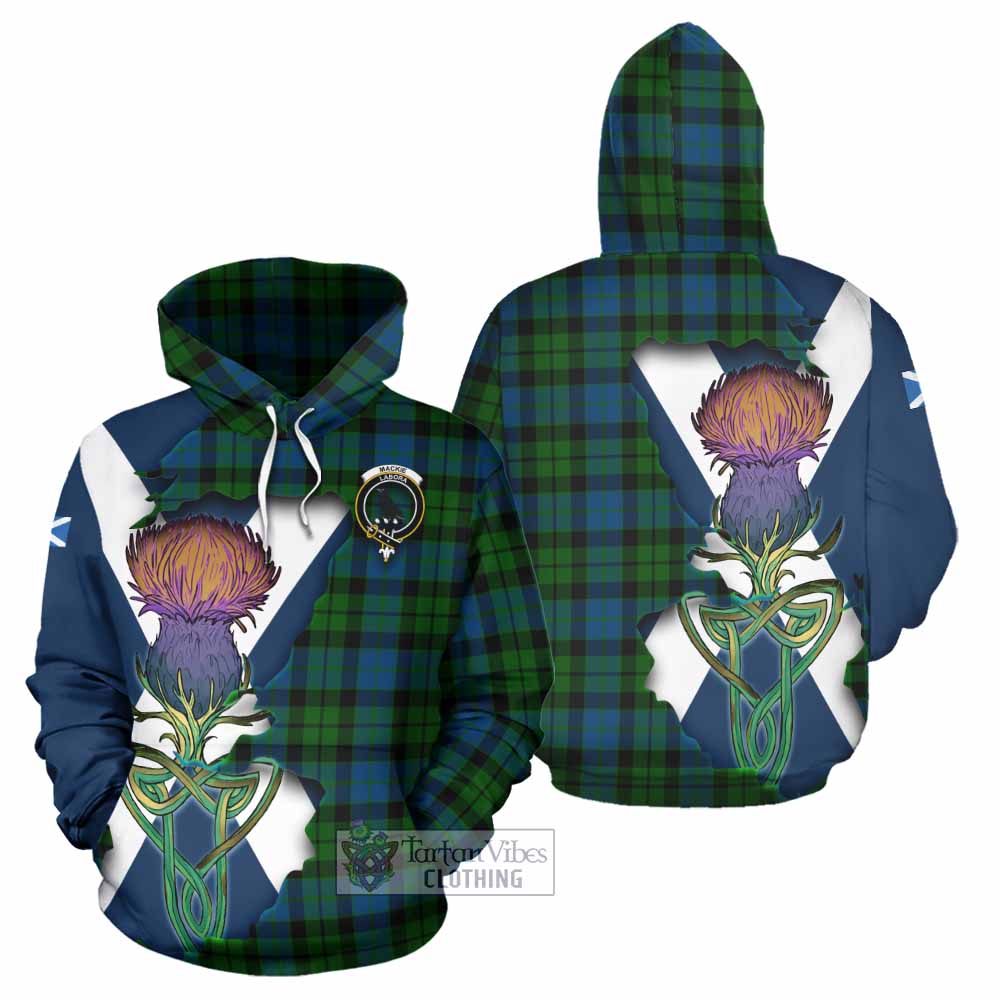 MacKie (McKie) Tartan Family Crest Hoodie Scottish Thistle Celtic Inspired - Tartan Vibes Clothing