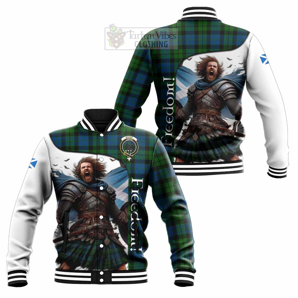 Tartan Vibes Clothing MacKie (McKie) Crest Tartan Baseball Jacket Inspired by the Freedom of Scottish Warrior