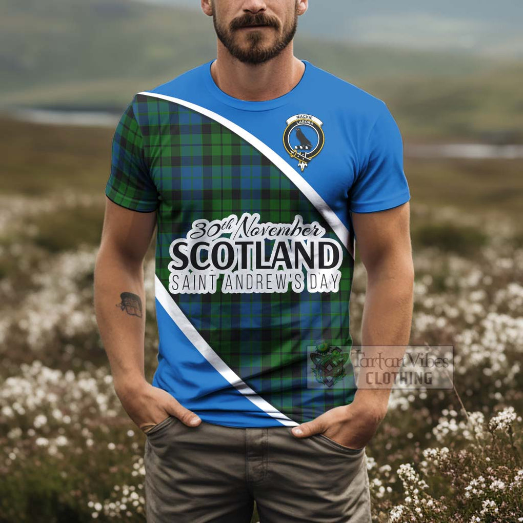 Tartan Vibes Clothing MacKie (McKie) Family Crest Tartan T-Shirt Celebrate Saint Andrew's Day in Style