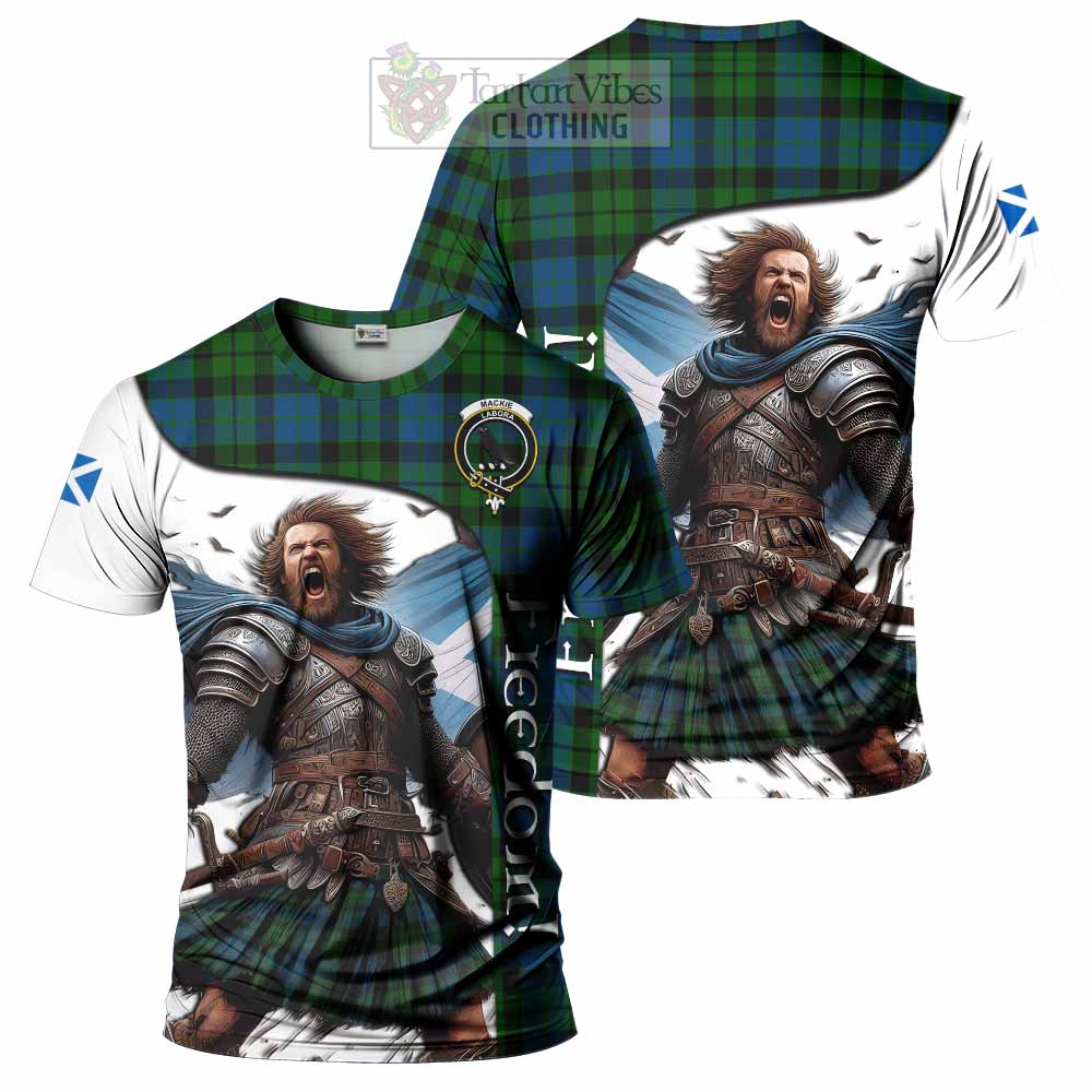 MacKie (McKie) Crest Tartan T-Shirt Inspired by the Freedom of Scottish Warrior