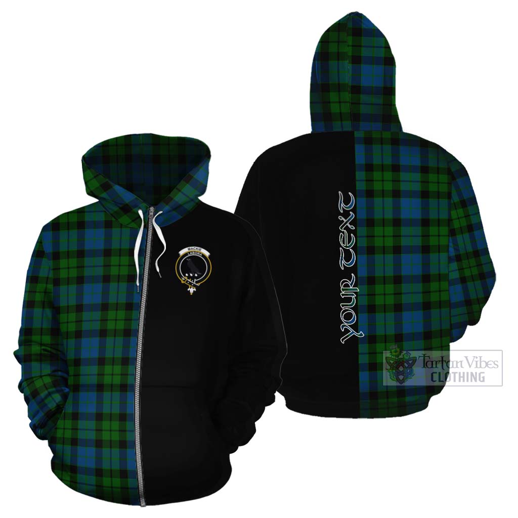 Tartan Vibes Clothing MacKie (McKie) Tartan Cotton Hoodie with Family Crest and Half Of Me Style