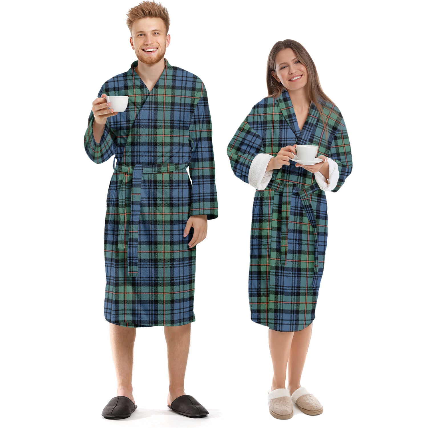 MacKinlay Ancient Tartan Bathrobe Unisex S - Tartan Vibes Clothing