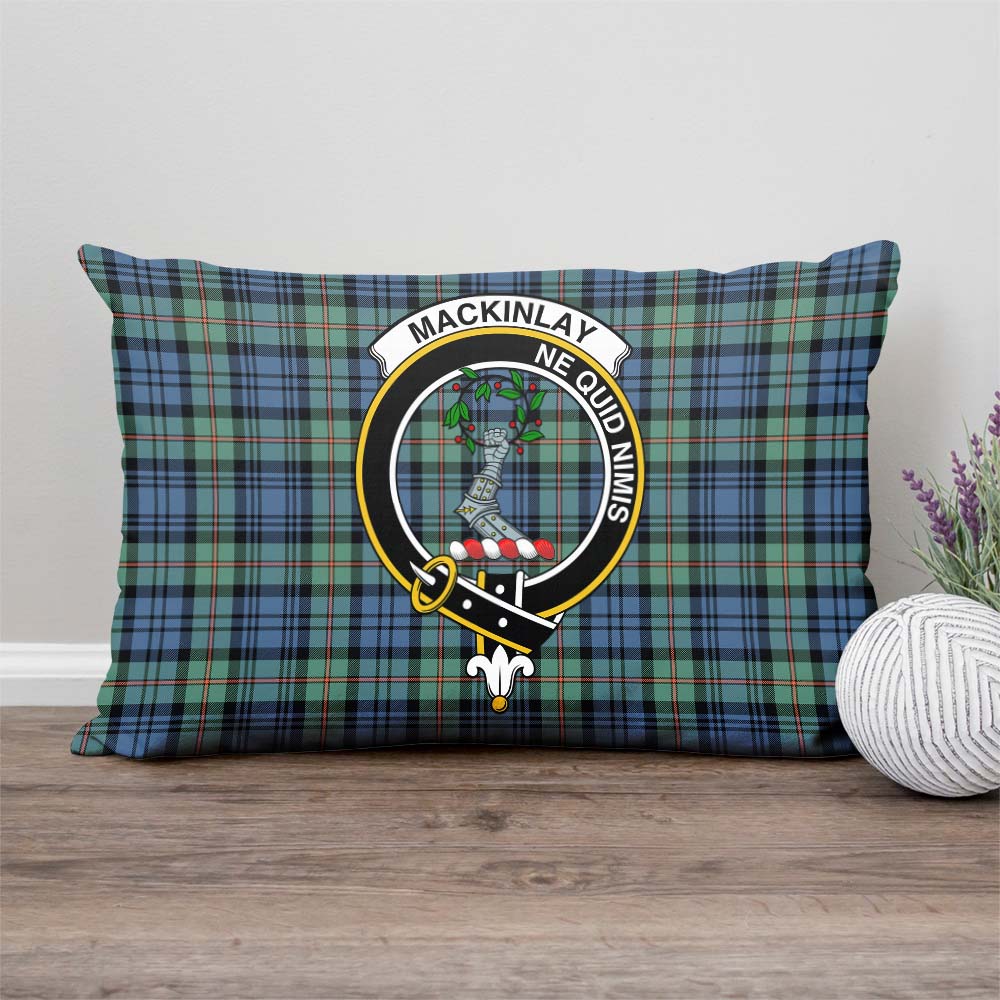 MacKinlay Ancient Tartan Pillow Cover with Family Crest Rectangle Pillow Cover - Tartanvibesclothing