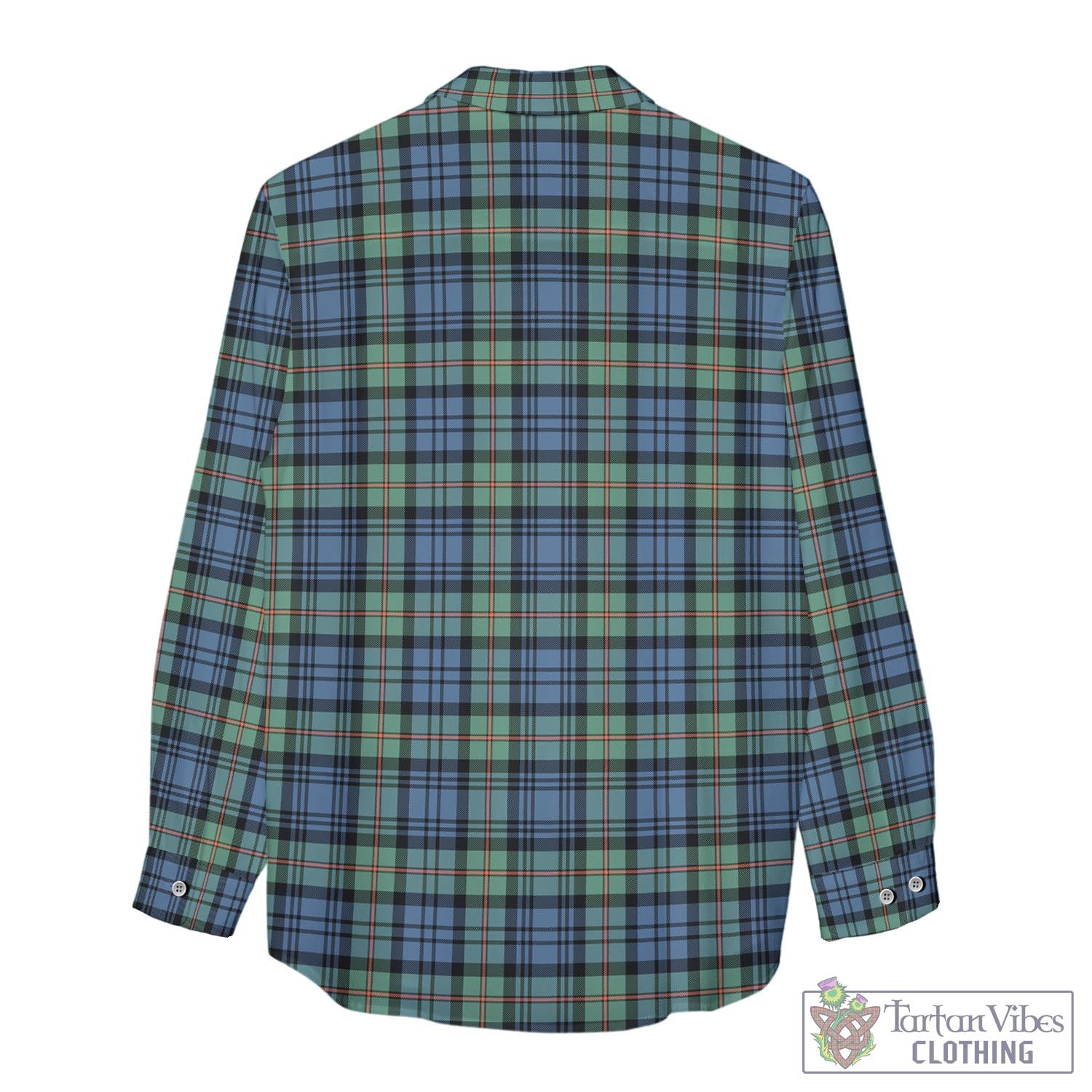 Tartan Vibes Clothing MacKinlay Ancient Tartan Womens Casual Shirt with Family Crest