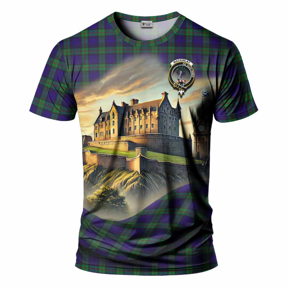 MacKinlay (McKinlay) Tartan Family Crest T-Shirt with Scottish Ancient Castle Style Kid's Shirt - Tartan Vibes Clothing