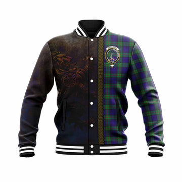 MacKinlay (McKinlay) Tartan Family Crest Baseball Jacket Alba Gu Brath Be Brave Lion Ancient Style Unisex - Tartan Vibes Clothing