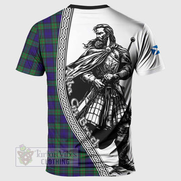 MacKinlay (McKinlay) Tartan Clan Crest T-Shirt with Highlander Warrior Celtic Style - Tartan Vibes Clothing