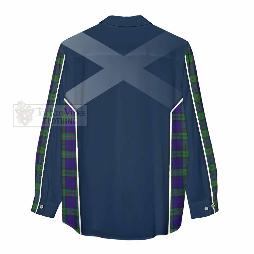 Tartan Vibes Clothing MacKinlay (McKinlay) Tartan Women's Casual Shirt with Family Crest and Lion Rampant Vibes Sport Style